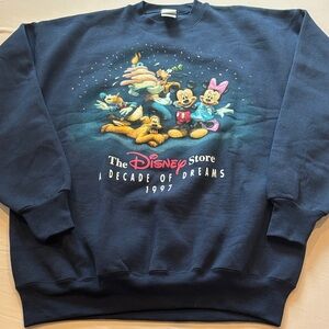 Disney Navy Sweatshirt with Mickey & Friends Celebration Graphic